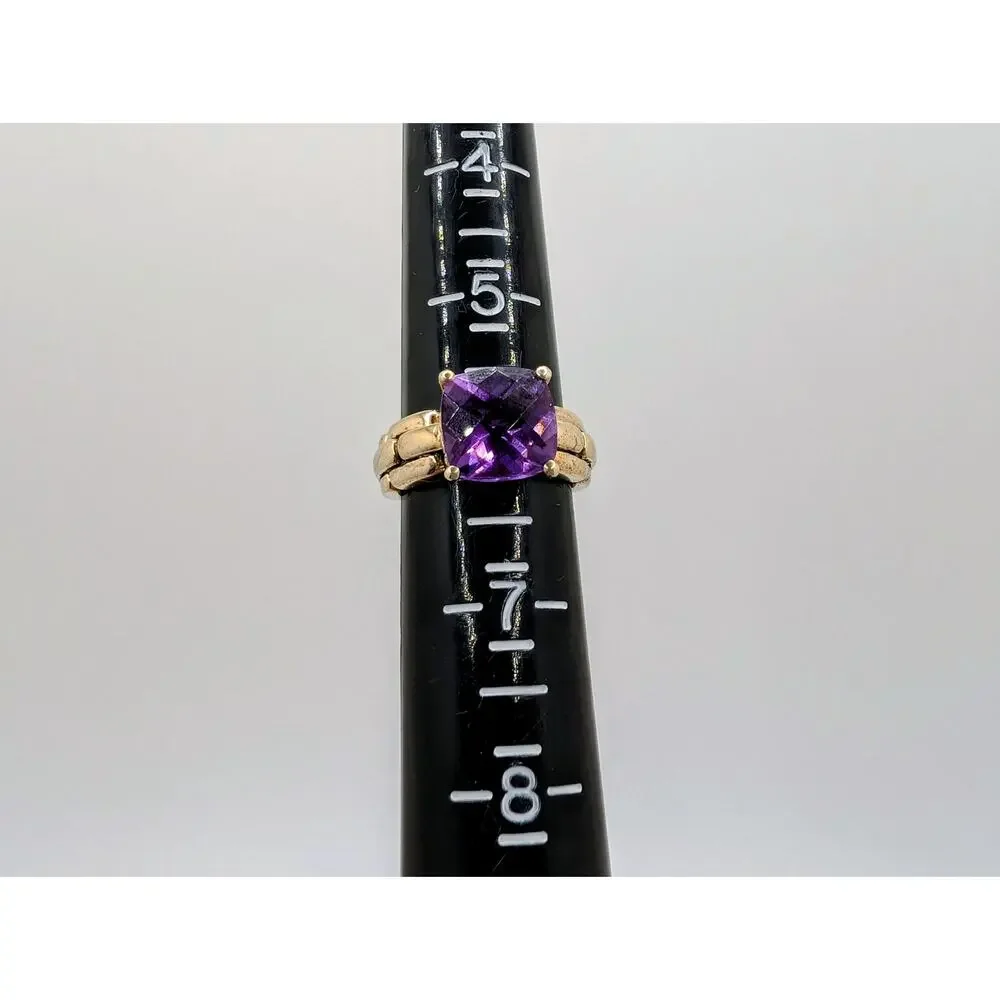 JAI by John Hardy Amethyst and Sterling Silver Ring Size 6